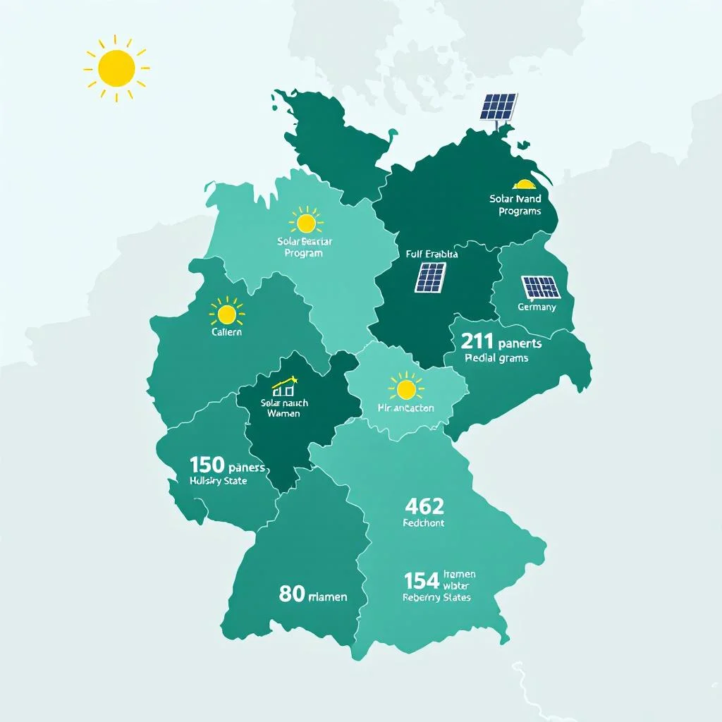 Deutschlandkarte mit regionalen Förderprogrammen