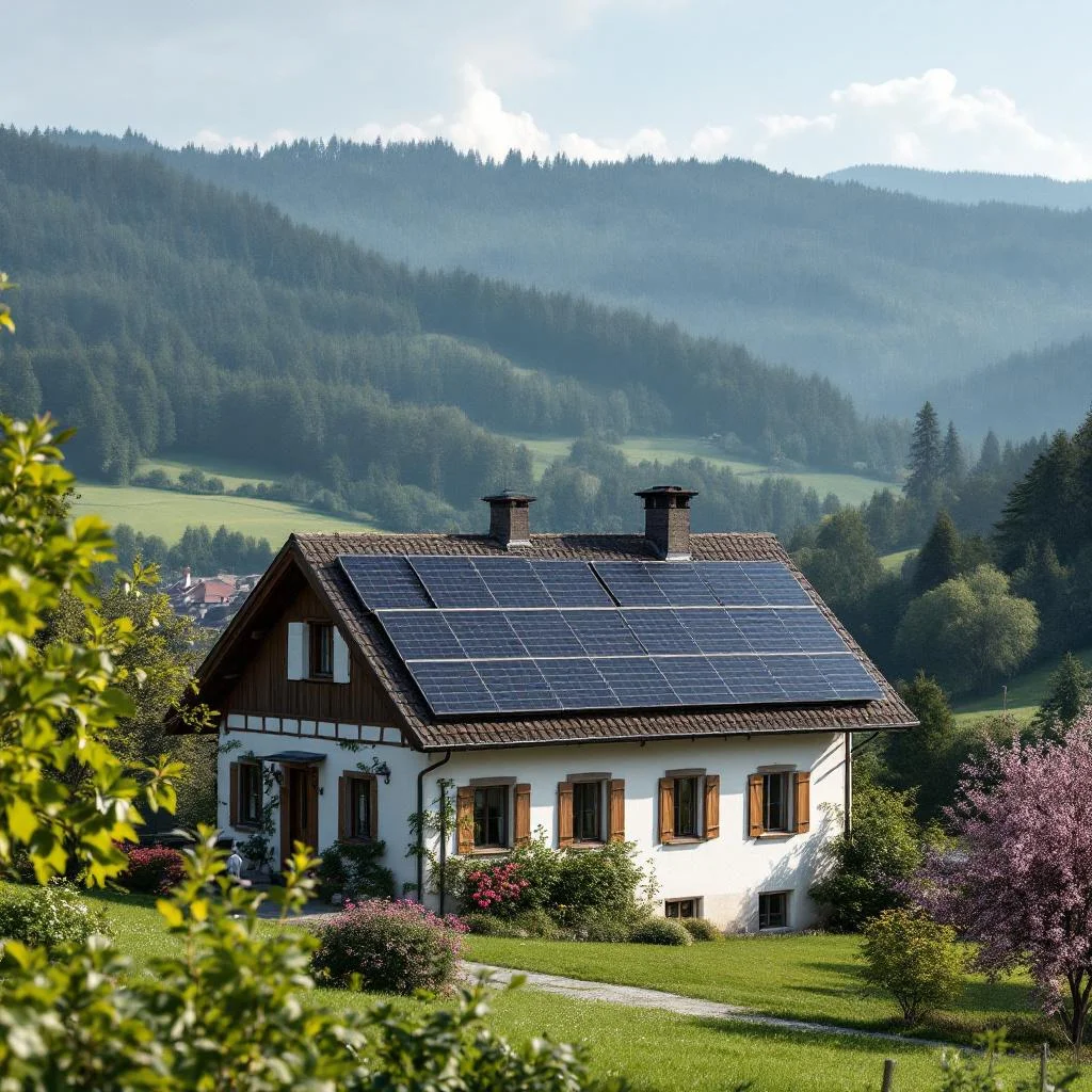 Photovoltaik-Anlage auf Einfamilienhaus in Sonneberg